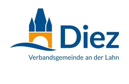 Blau-orangesLogo der VG Diez